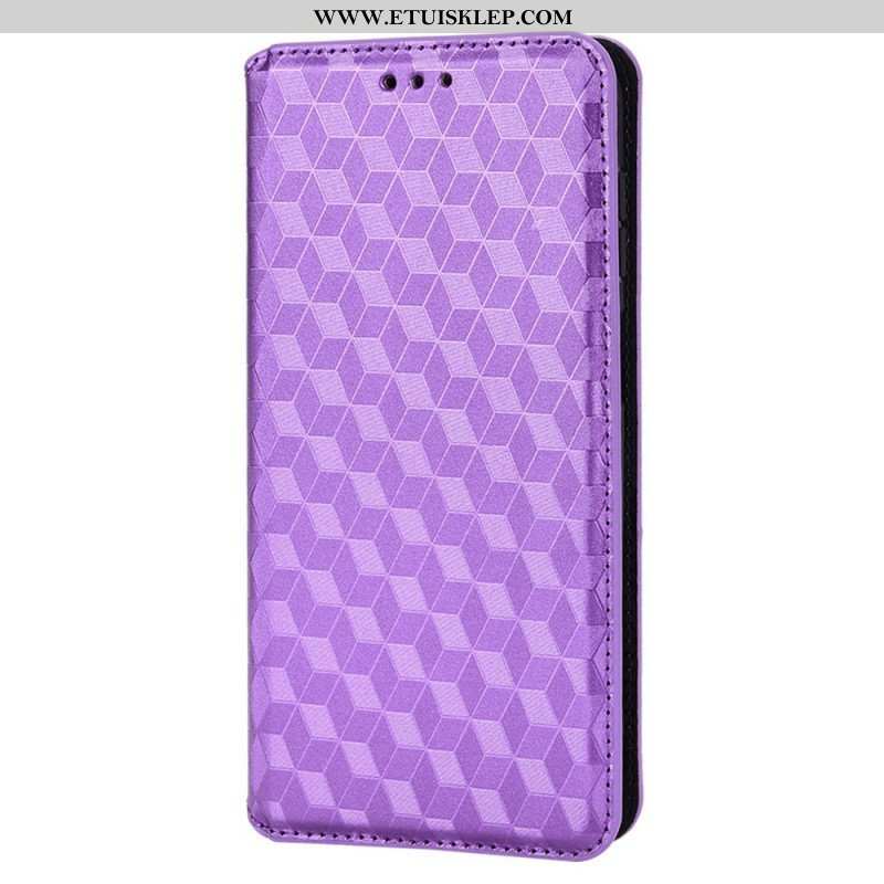 Etui Na Telefon do Samsung Galaxy M23 5G Etui Folio Skórzany Efekt Sześcianu 3d